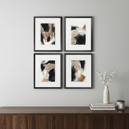 Baked Paintstrokes Black Framed Wall Art