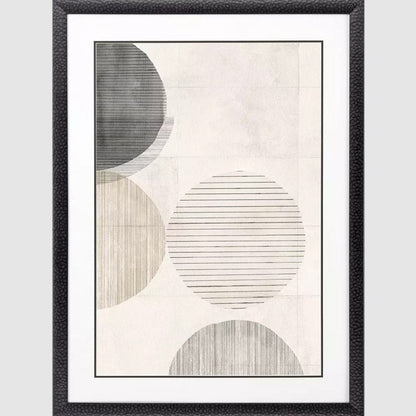 Stitched Spheres II Black Framed Wall Art