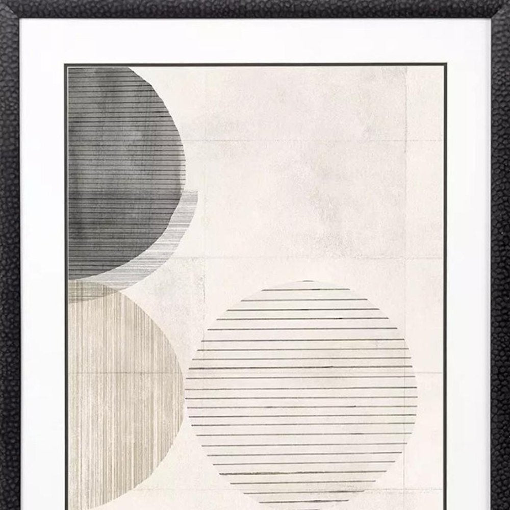 Stitched Spheres II Black Framed Wall Art — view 3