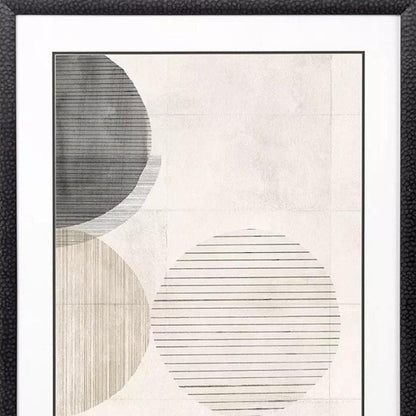 Stitched Spheres II Black Framed Wall Art
