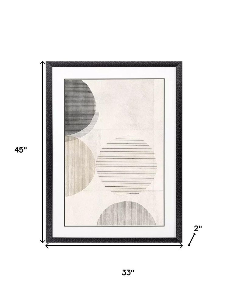 Stitched Spheres II Black Framed Wall Art — view 4