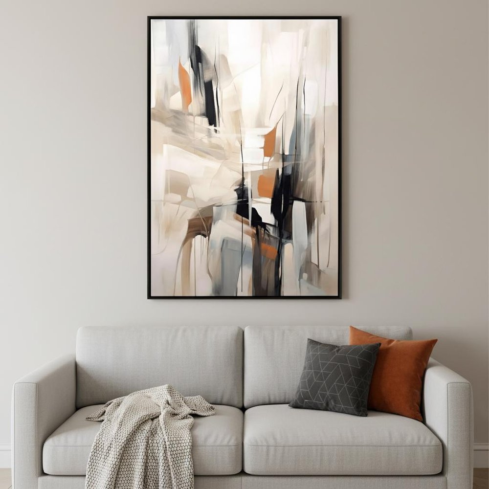Japandi Black Floater Frame Wall Art — view 3
