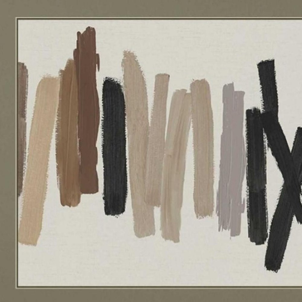 Strokes in Brown I Black Framed Wall Art — view 2