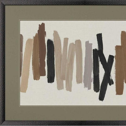 Strokes in Brown I Black Framed Wall Art