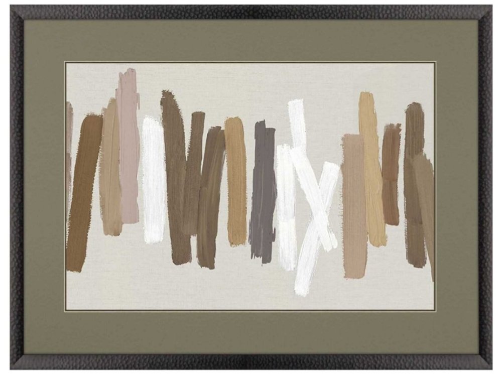 Strokes in Brown II Black Framed Wall Art — view 1
