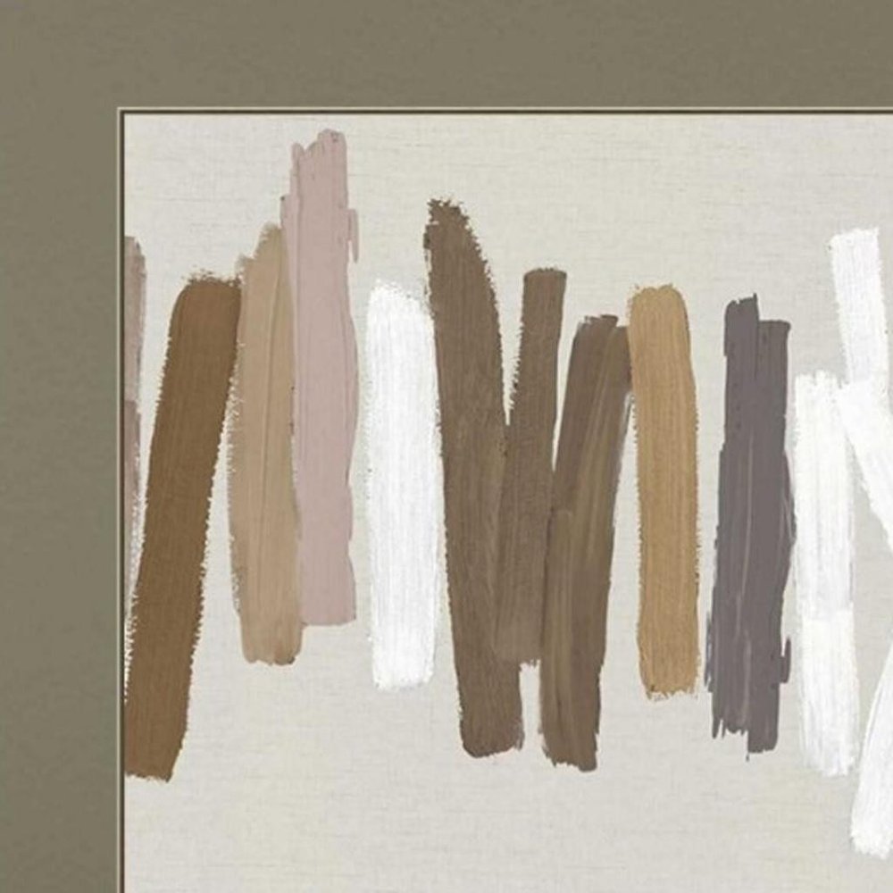 Strokes in Brown II Black Framed Wall Art — view 2