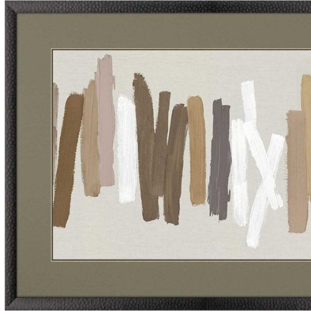 Strokes in Brown II Black Framed Wall Art — view 3