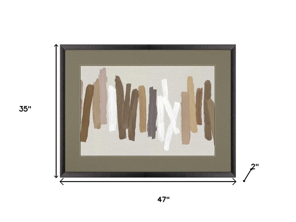 Strokes in Brown II Black Framed Wall Art — view 4