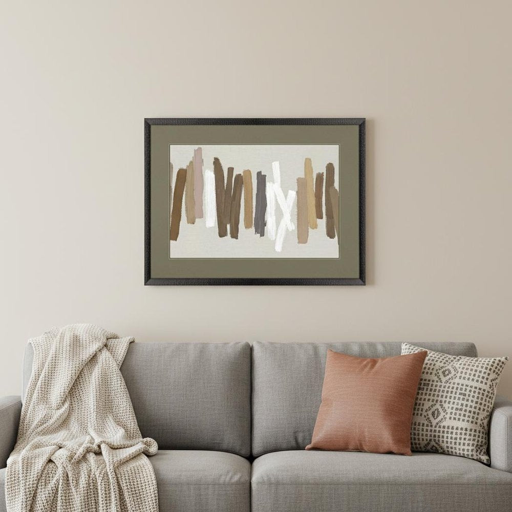 Strokes in Brown II Black Framed Wall Art — view 5