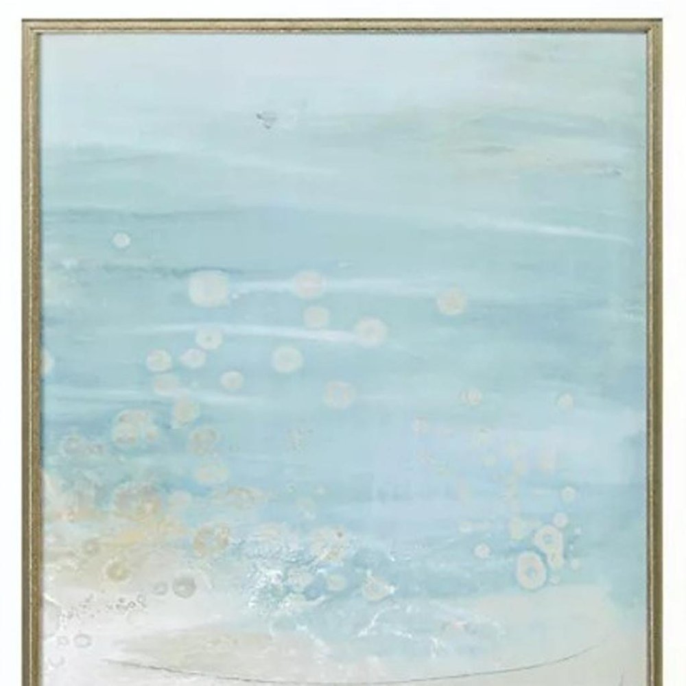 Lagoon Blue White Framed Wall Art
