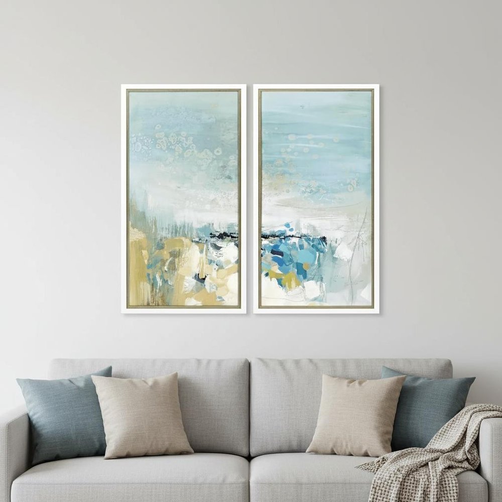 Lagoon Blue White Framed Wall Art — view 4