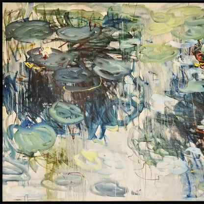 Lily Pond Black Floater Frame Wall Art