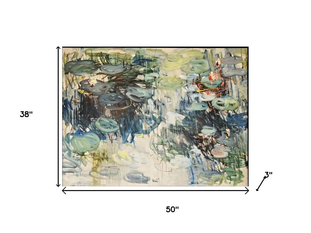 Lily Pond Black Floater Frame Wall Art