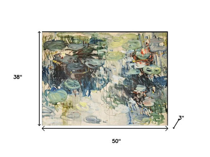 Lily Pond Black Floater Frame Wall Art