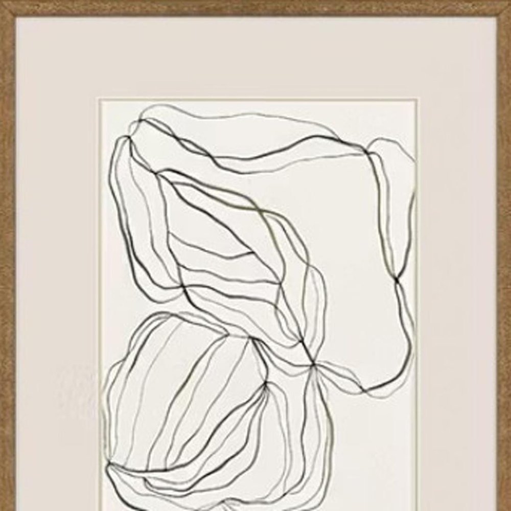 Linear Composition Gold Framed Wall Art — view 3