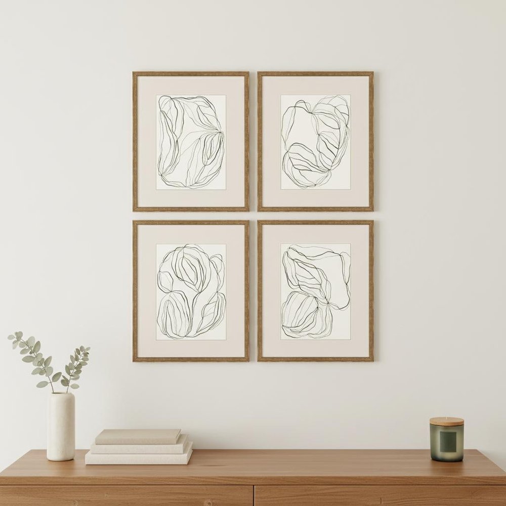 Linear Composition Gold Framed Wall Art — view 4