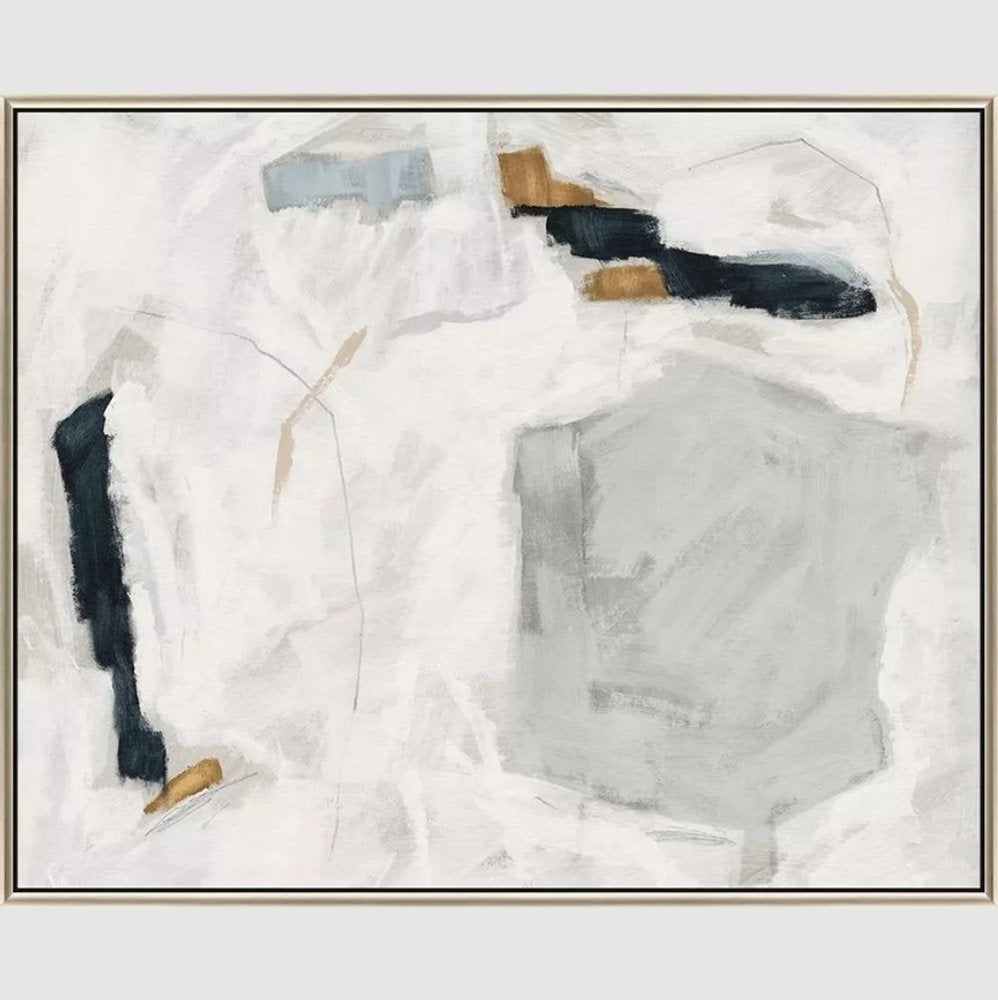 Abstract Flux Silver Floater Frame Wall Art — view 1