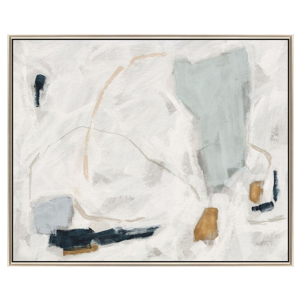 Abstract Dash Silver Floater Frame Wall Art — view 1