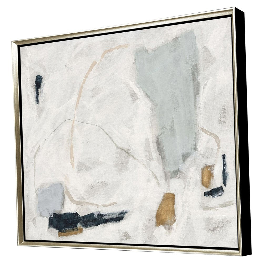 Abstract Dash Silver Floater Frame Wall Art — view 2