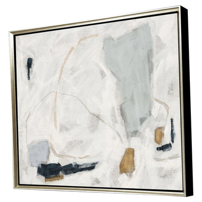 Abstract Dash Silver Floater Frame Wall Art