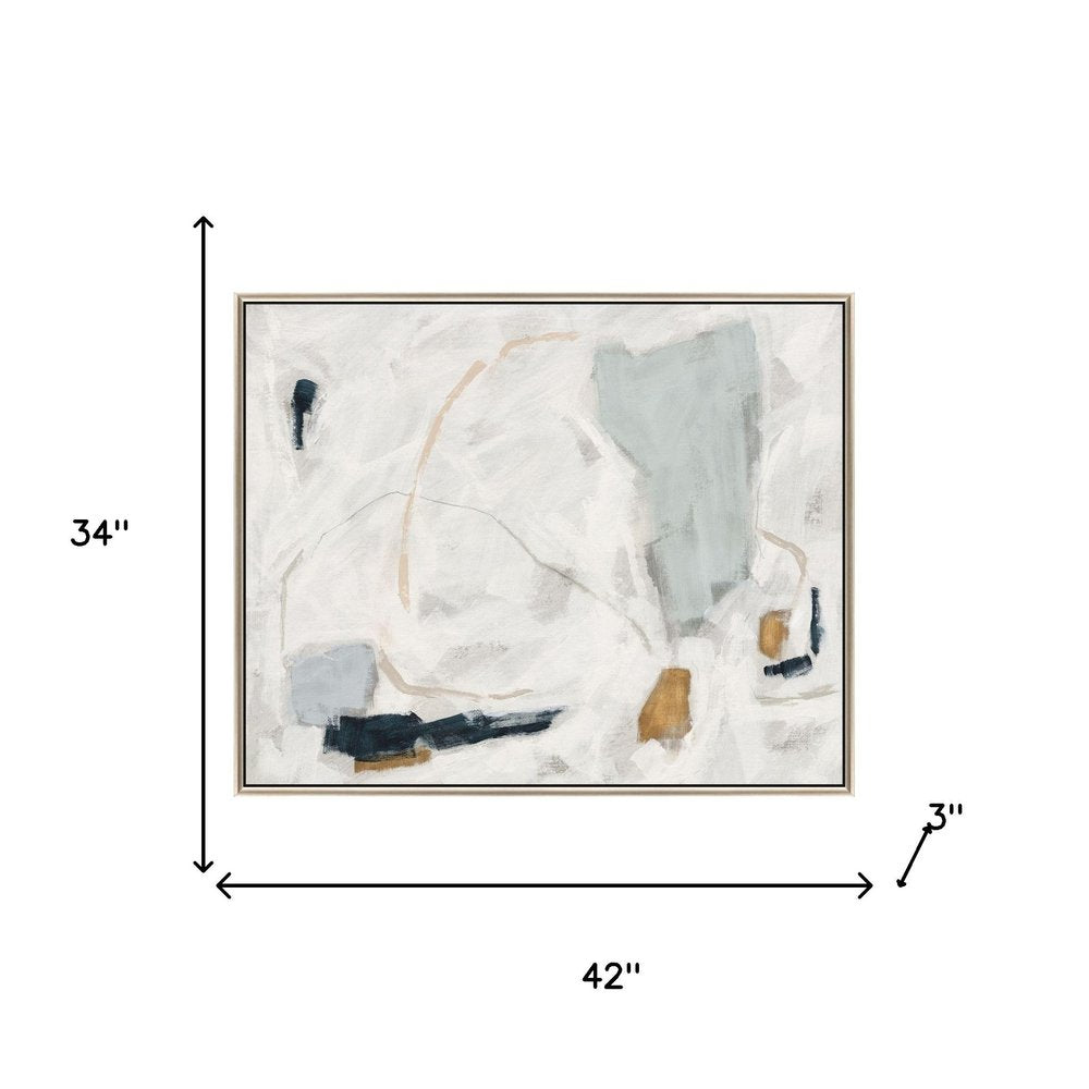 Abstract Dash Silver Floater Frame Wall Art