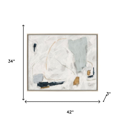 Abstract Dash Silver Floater Frame Wall Art
