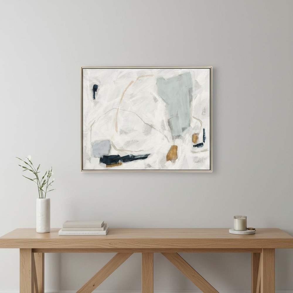 Abstract Dash Silver Floater Frame Wall Art — view 6