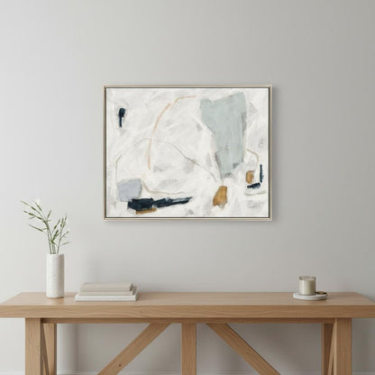 Abstract Dash Silver Floater Frame Wall Art