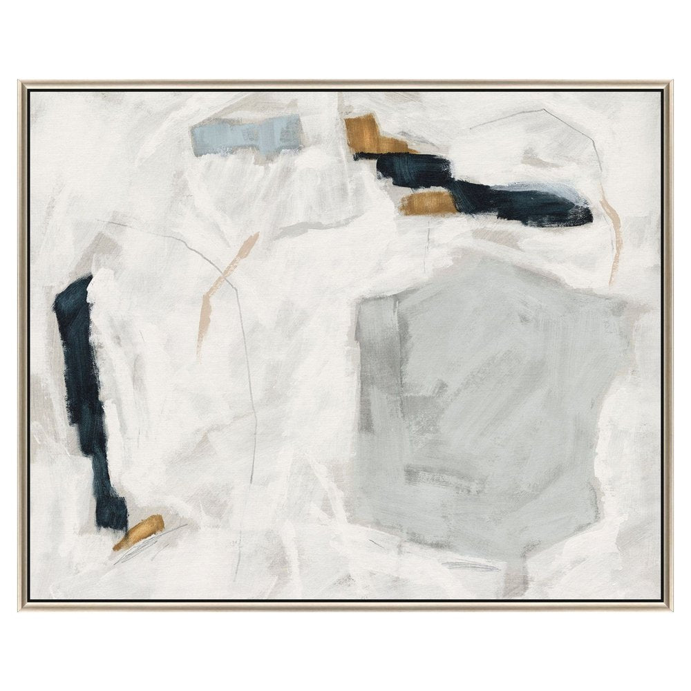 Abstract Drift Silver Floater Frame Wall Art — view 1