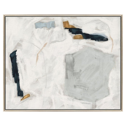 Abstract Drift Silver Floater Frame Wall Art