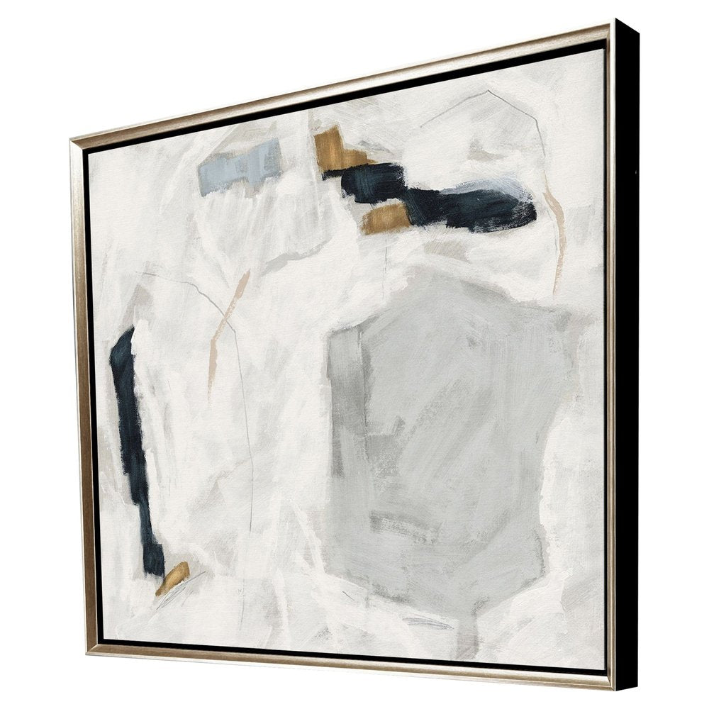 Abstract Drift Silver Floater Frame Wall Art — view 2