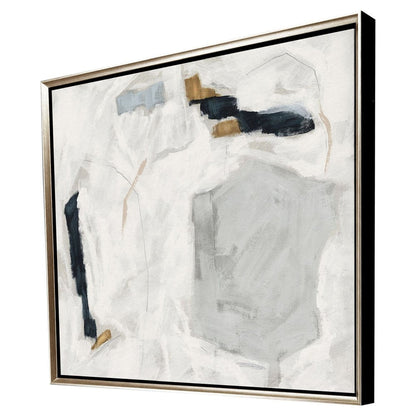 Abstract Drift Silver Floater Frame Wall Art