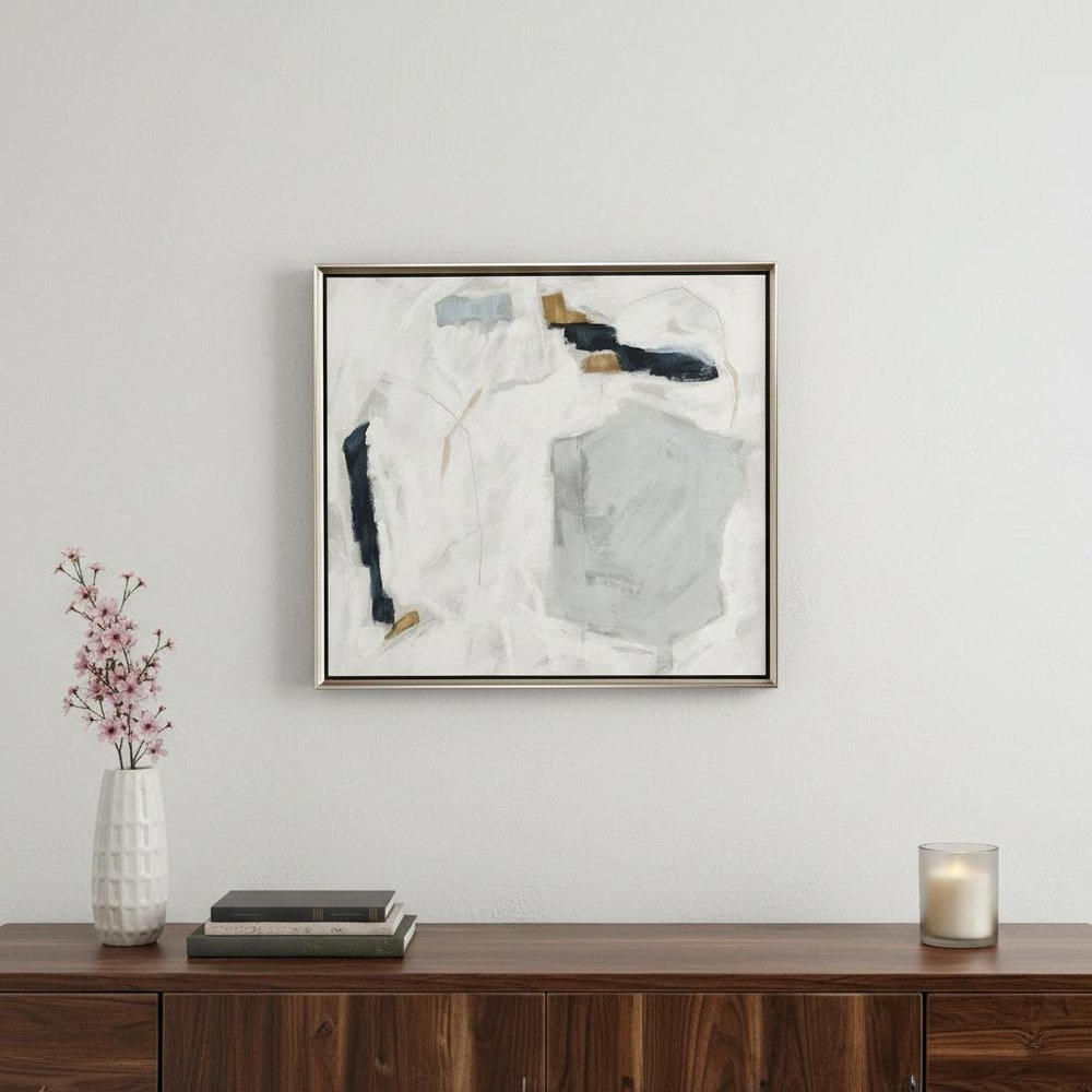 Abstract Drift Silver Floater Frame Wall Art — view 7