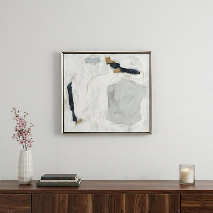 Abstract Drift Silver Floater Frame Wall Art