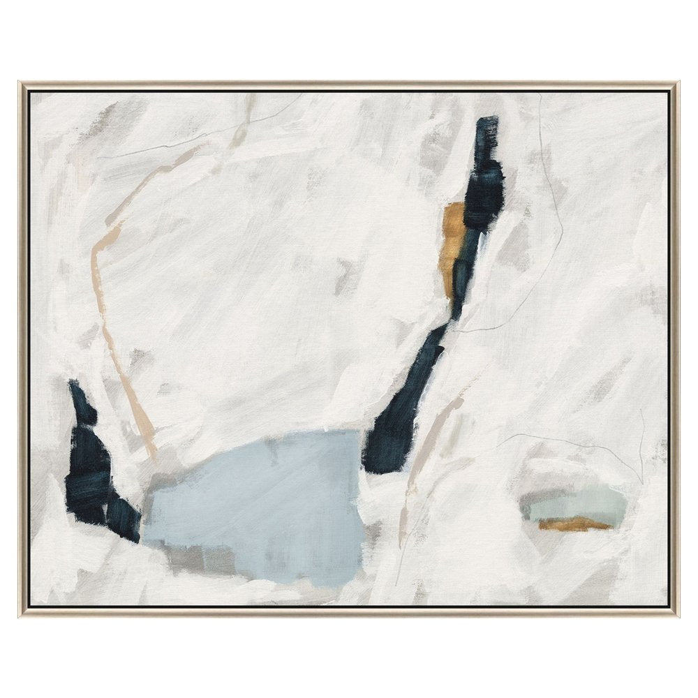 Abstract Rush Silver Floater Frame Wall Art