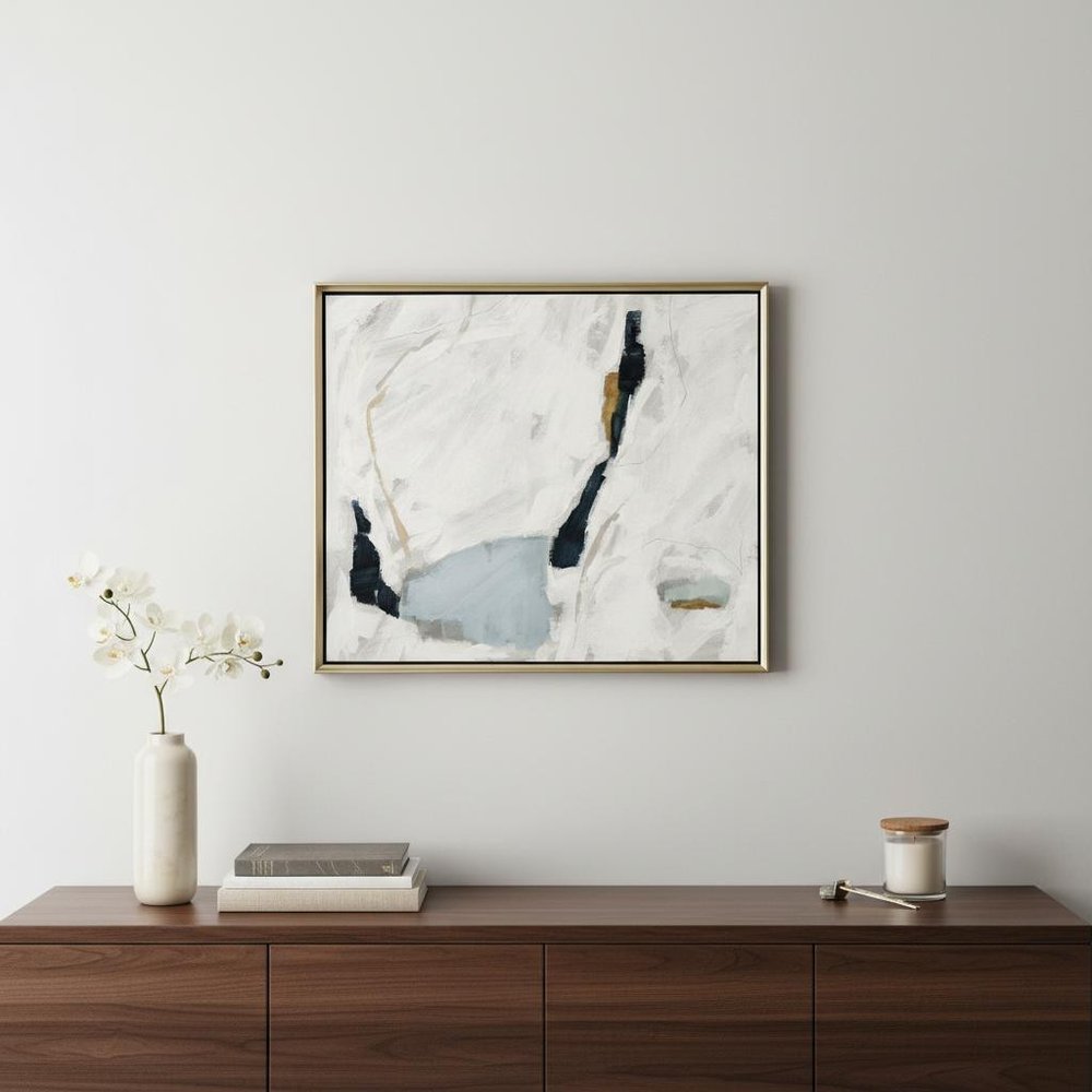 Abstract Rush Silver Floater Frame Wall Art — view 5