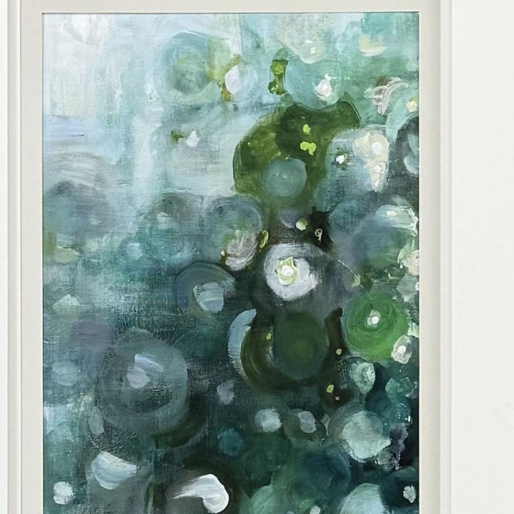 Emerald Constellation I Silver Framed Wall Art