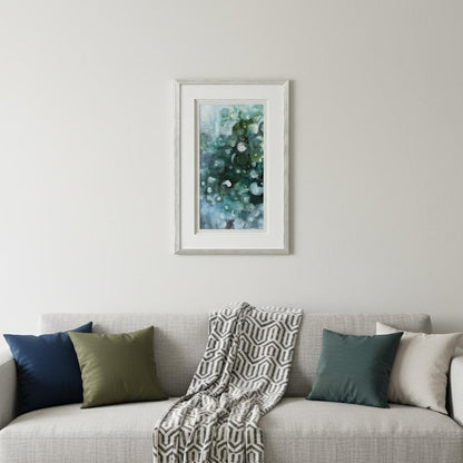 Emerald Constellation I Silver Framed Wall Art