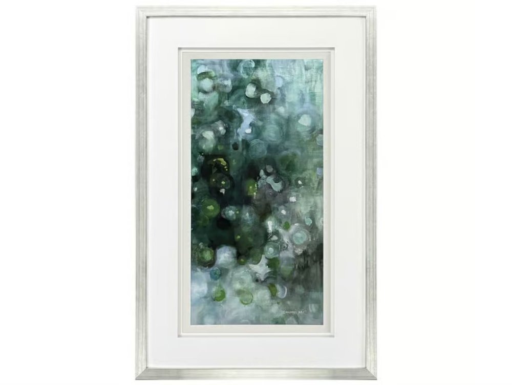 Emerald Constellation II Silver Framed Wall Art