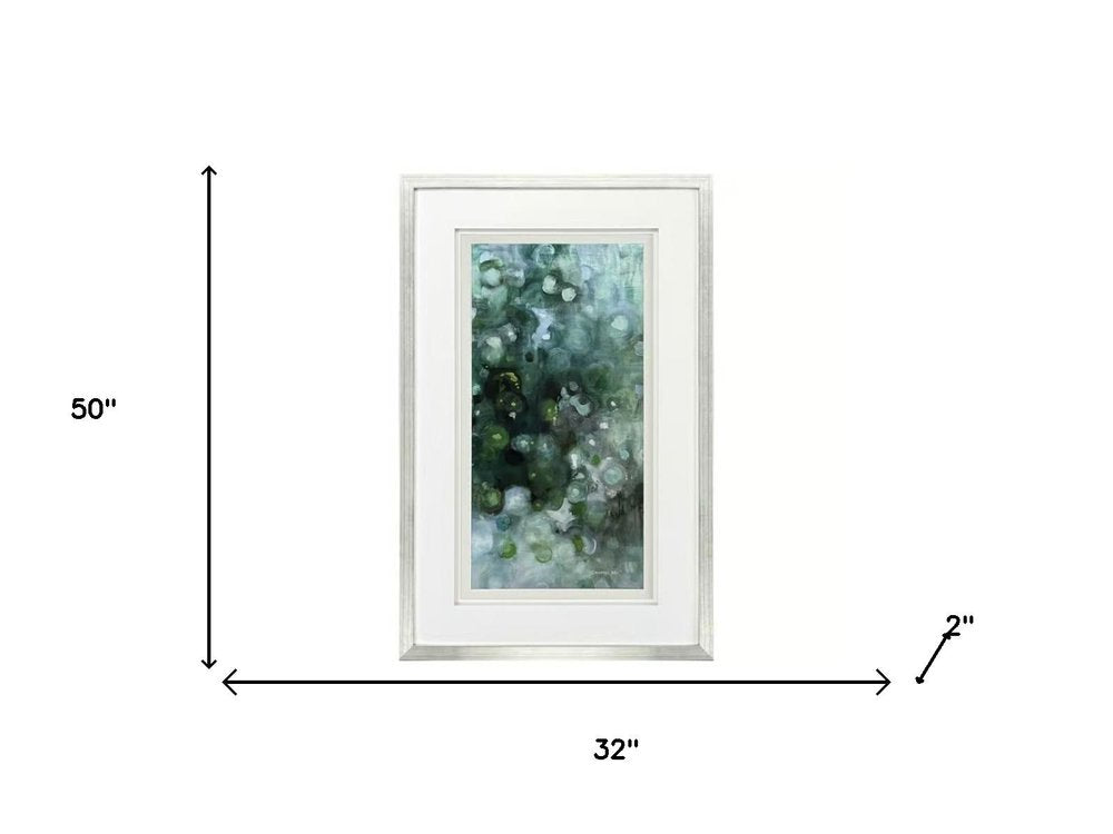 Emerald Constellation II Silver Framed Wall Art