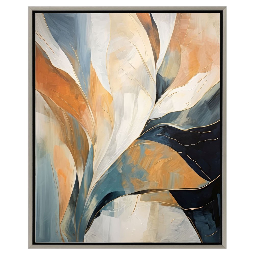 Rhythms of Flow I Silver Floater Frame Wall Art — view 1