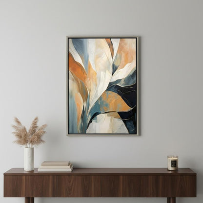 Rhythms of Flow I Silver Floater Frame Wall Art