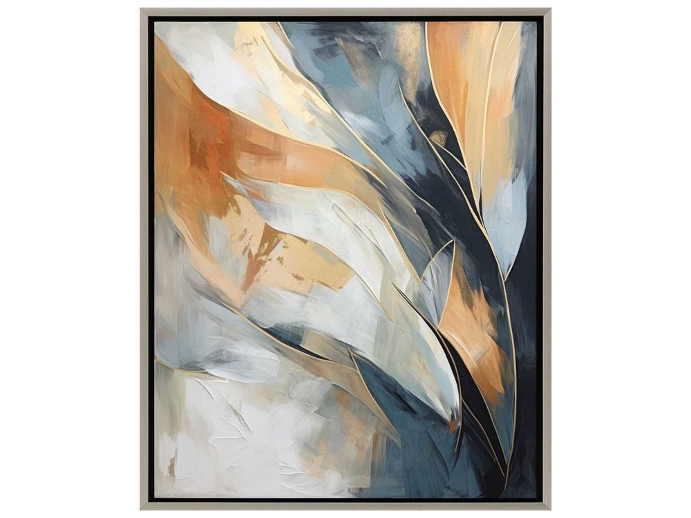 Rhythms of Flow II Silver Floater Frame Wall Art