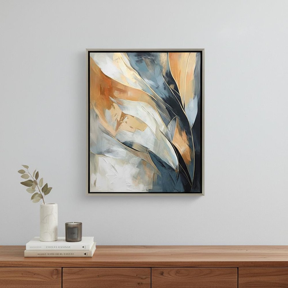 Rhythms of Flow II Silver Floater Frame Wall Art — view 5