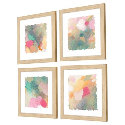 Seagrass Pastels Dark Brown Framed Wall Art