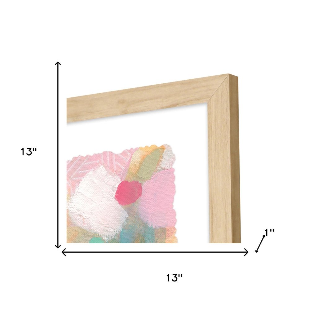 Seagrass Pastels Dark Brown Framed Wall Art