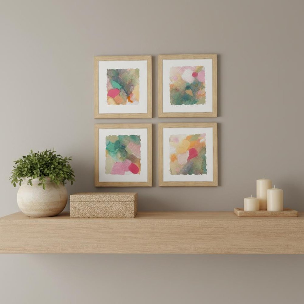 Seagrass Pastels Dark Brown Framed Wall Art — view 7