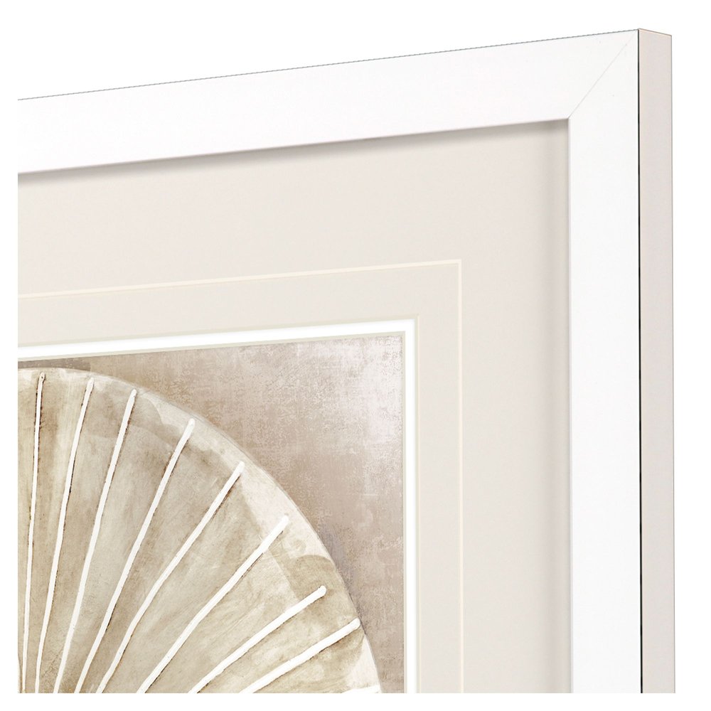 Emboss Beauty I White Framed Wall Art