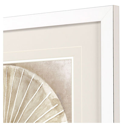 Emboss Beauty I White Framed Wall Art