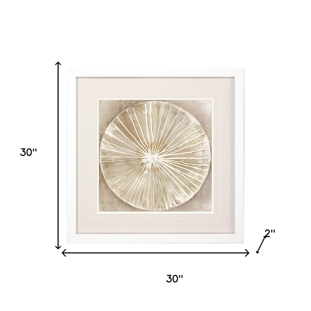 Emboss Beauty I White Framed Wall Art